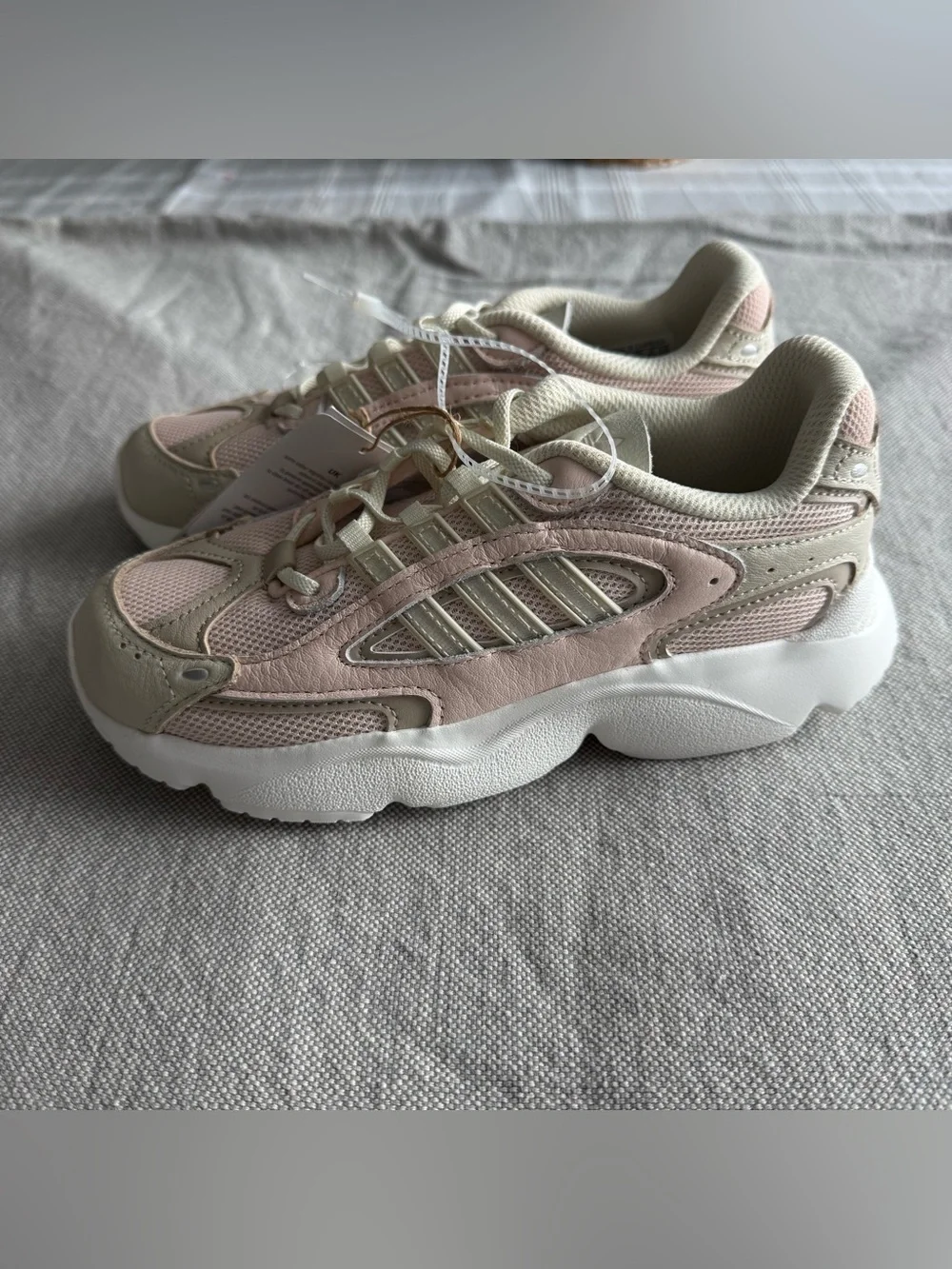 adidas Women's Pink and Cream Chunky Sneakers